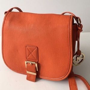 Michael Kors Tangerine Saddle Bag Crossbody
